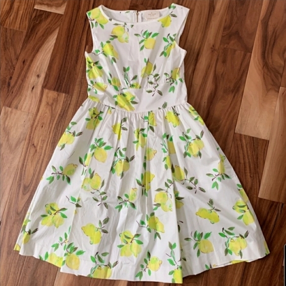 Kate Spade BNWOT "Lyric" lemon print dress - Picture 11 of 13